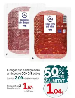 Condis CONDIS Llonganissa extra amb pebr oferta