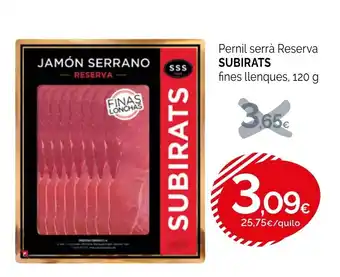 Condis SUBIRATS Pernil serrà Reserva oferta