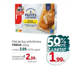 Condis FINDUS Filet de lluç amb llimona oferta