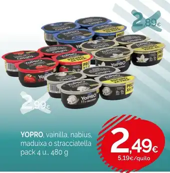 Condis YOPRO, vainilla, nabius, maduixa o stracciatella oferta