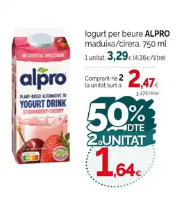 Condis ALPRO Iogurt per beure maduixa/cirera oferta