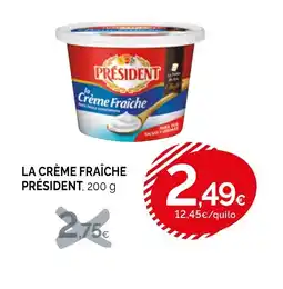 Condis PRÉSIDENT La crème fraîche oferta