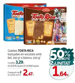 Condis TOSTA RICA Galetes banyades en xocolata amb llet oferta