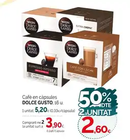 Condis DOLCE GUSTO Cafè en càpsules oferta