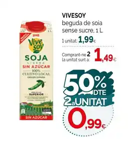 Condis VIVESOY beguda de soia sense sucre oferta