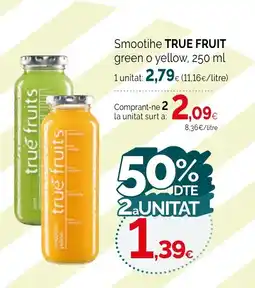 Condis TRUE FRUIT Smootihe green o yellow oferta