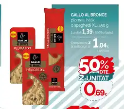 Condis GALLO AL BRONCE plomes, hèlix o spaghetti XL oferta