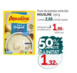Condis MOUSLINE Puré de patates amb llet oferta