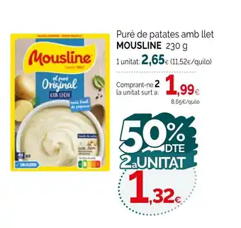Condis MOUSLINE Puré de patates amb llet oferta
