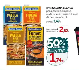 Condis GALLINA BLANCA Brou per a paella de marisc oferta