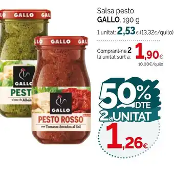 Condis GALLO Salsa pesto oferta