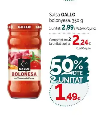 Condis GALLO Salsa bolonyesa oferta
