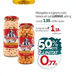Condis LUENGO Mongetes o cigrons cuits, baixos en sal oferta