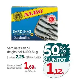 Condis ALBO Sardinetes en oli de gira-sol oferta