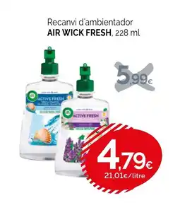 Condis AIR WICK FRESH Recanvi d'ambientador oferta