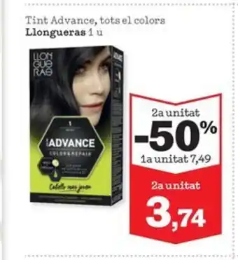 Sorli LLONGUERAS Tint Advance, tots el colors oferta