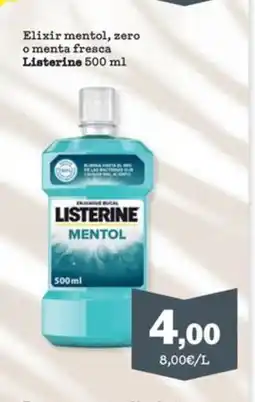 Sorli LISTERINE Elixir mentol, zero o menta fresca oferta