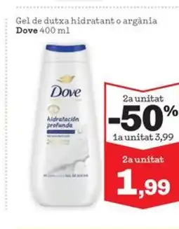 Sorli DOVE Gel de dutxa hidratant o argània oferta