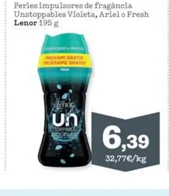 Sorli LENOR Perles impulsores de fragància Unstoppables Violeta, Ariel o Fresh oferta