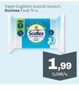 Sorli SCOTTEX Paper higiènic humit recanvi oferta