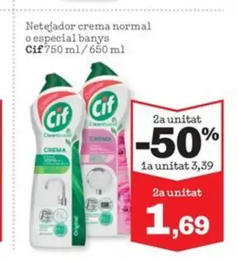 Sorli CIF Netejador crema normal o especial banys oferta