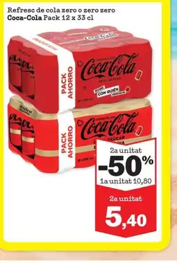Sorli COCA-COLA Refresc de cola zero o zero zero oferta