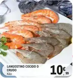 E.Leclerc Langostino cocido o crudo oferta