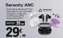 E.Leclerc Serenity anc auriculares bluetooth 5.3 oferta