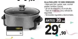 E.Leclerc Orbegozo - olla paellero pz 3090 oferta
