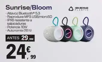 E.Leclerc Sunrise/bloom • altavoz bluetooth 5.3 oferta