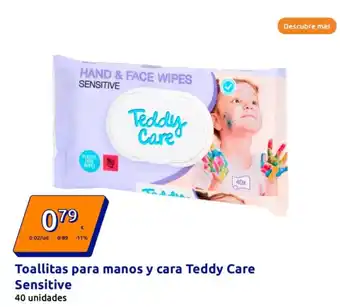 Action Toallitas para manos y cara Teddy Care Sensitive oferta