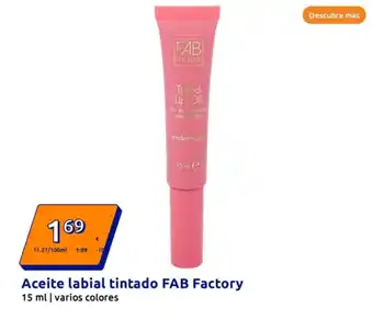 Action Aceite labial tintado FAB Factory oferta