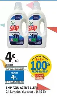 E.Leclerc Skip - active clean azul oferta
