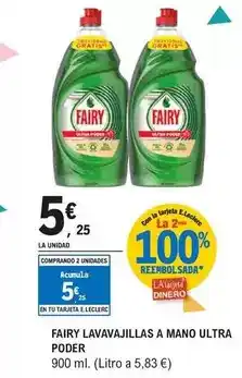 E.Leclerc Fairy - lavavajillas a mano ultra poder oferta