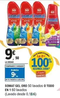 E.Leclerc Somat - gel oro 50 lavados oferta