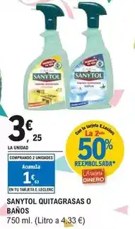 E.Leclerc Sanytol - quitagrasas o banos oferta
