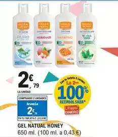 E.Leclerc Natural honey - gel oferta