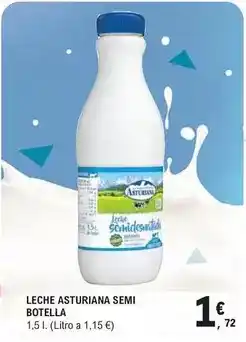 E.Leclerc Asturiana - leche semi botella oferta