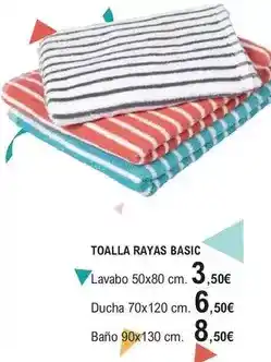 E.Leclerc Toallas rayas basic oferta