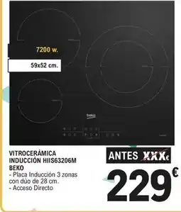 E.Leclerc Beko - vitroceramica induccion hiis63206m oferta