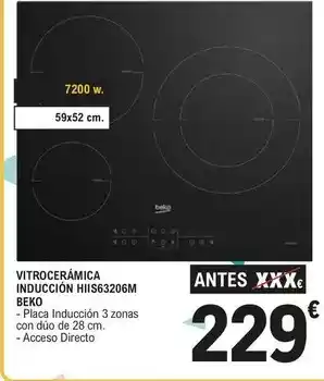 E.Leclerc Beko - vitroceramica induccion hiis63206m oferta