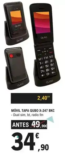 E.Leclerc Qubo - móvil tapa x-247 bkc oferta