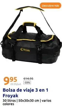 Action Bolsa de viaje 3 en 1 Froyak oferta