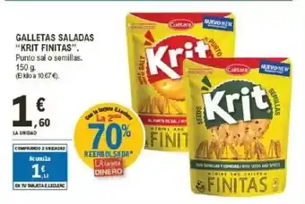 E.Leclerc "KRIT FINITAS" Galletas saladas oferta
