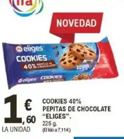 E.Leclerc IFA ELIGES Cookies 40% pepitas de chocolate oferta