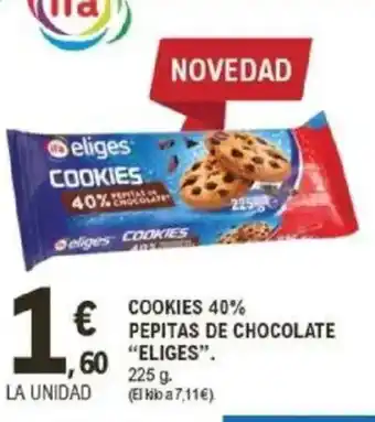 E.Leclerc IFA ELIGES Cookies 40% pepitas de chocolate oferta