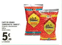E.Leclerc BARCO Café en grano torrefacto oferta