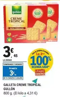 E.Leclerc Gullón - galleta creme tropical oferta