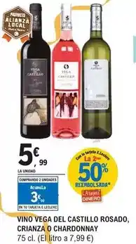 E.Leclerc Vega del castillo - vino rosado, crianza o chardonnay oferta