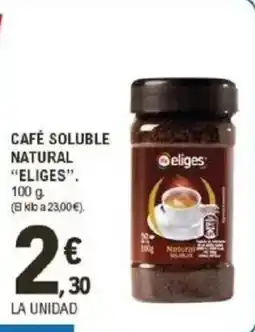 E.Leclerc IFA ELIGES Café soluble natural oferta